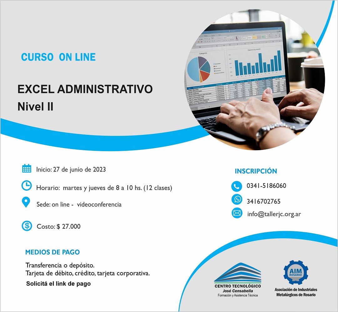 Excel Administrativo - Nivel II: nuevo curso online